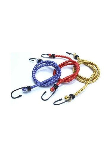 Motosiklet Bagaj Lastiği 2'li Paket Model Kancalı Kalın 8 Mm X 85cm Çok Renkli