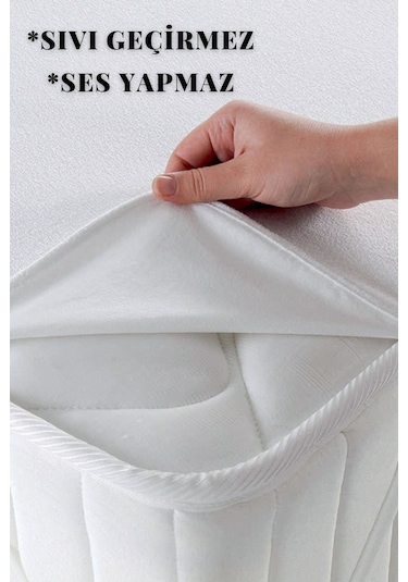 Sıvı Geçirmez Alez Mikro 4 Köşe Lastikli Yatak Koruyucu Beyaz Tek Kişilik