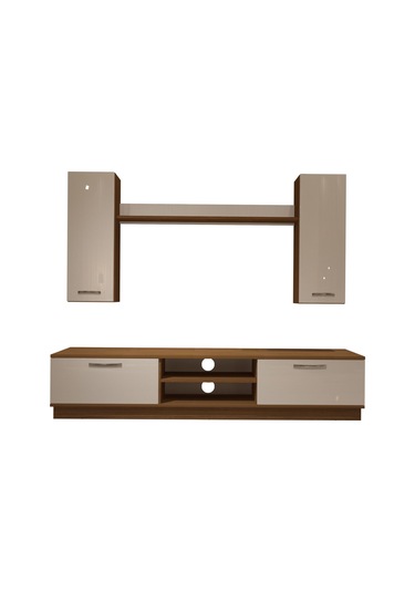 Decoraktiv Eko 5db Mdf Dvd Tv Ünitesi Tv Sehpası Ceviz - Beyaz