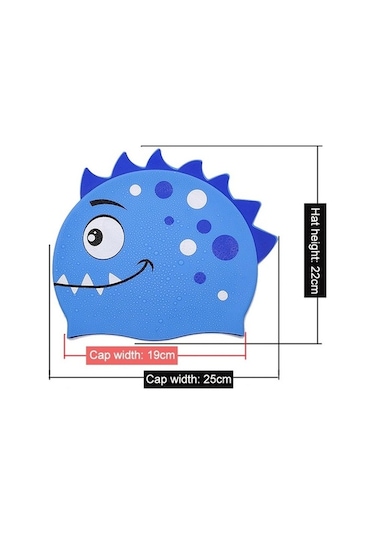 Artfulabode Yüzme Sones Silikon Rahat Pembe Karikatür Kap Dinozor Çocuk Ae Pembe