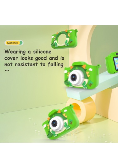 Springsun Çocuklar İçin Yeşil Dijital Kamera - 48mp Çift Kameralı, 1080p Video, 2.0" Ips Ekran, Oyun Ve Müzik Çalma, 32gb Hafıza Kartı İle