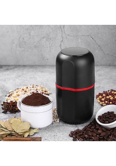 Ranyeek Ev İçi Elektrikli Çekirdek Değirmeni - Çelik Kabuklu, 30000r/dak Hızlı, Kahve, Baharat, Fıstık İçin - Siyah Avrupa Standartı Siyah