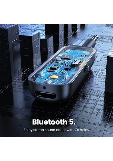 Didadodo Cbtx Ugreen 2'si 1 Arada Bluetooth 5.0 Verici Alıcı 3.5mm Stereo Aux Adaptörü Kulaklık Tv Araç Ses İçin, Bluetooth 5.0 Tekno
