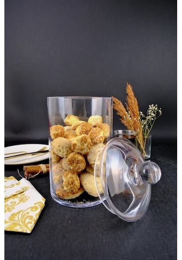 Digithome Tekli Cam Kapaklı Erzak Saklama Kabı Kavanoz Şeffaf 23,5 Cm Kv.sln.003 C1-1-288