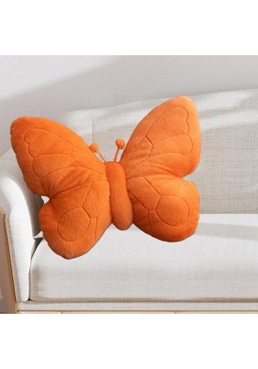 Suntek Kelebek Şeklinde Yastık Hediyesi Rahat Sevimli Yatak Turuncu