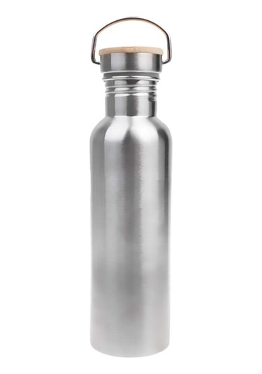 Suntek Geniş Ağızlı Açık Kamp Paslanmaz Çelik Spor Bisiklet Matarası 750 ML Gümüş