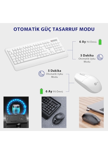 Lecoo KW202 Kablosuz Türkçe Q Klavye & Mouse Set