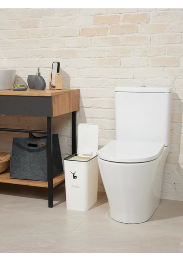 Solın Kapaklı Dar Mutfak Çöp Kutusu 262350102 Beyaz