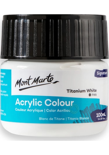 Akrilik Renkli Boya Signature 100ml - Titanium White Çok Renkli