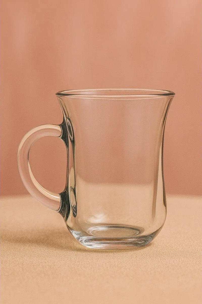 Tocka Posudy Türk Cam Çay Bardakları, Prunus Armeniaca Erik Şeklinde , 2'li Şık Takım 44998064 Beyaz