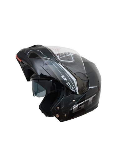 Beon B700 B-Shock Çene Açılır Vizörlü Kask Gri - Siyah