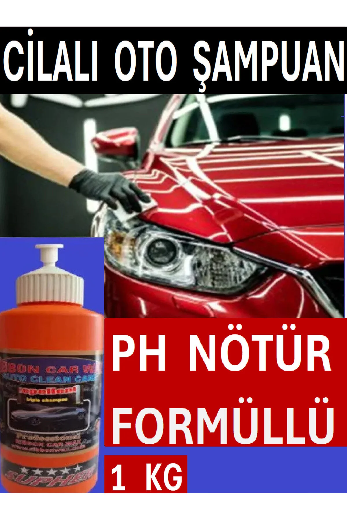 Reperlent Ph Nötr Formüllü Cilalı Oto Yıkama Şampuanı 1 Kg