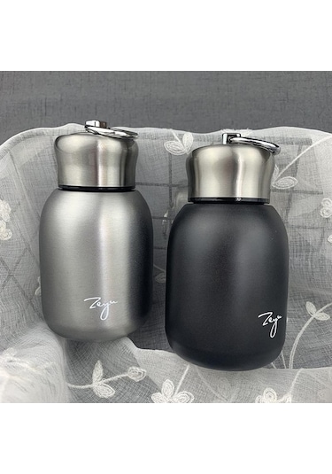 Pazly 300ml Gül Altın Mini Kahve Vakum Şişesi, Taşınabilir Termos Seyahat Su Şişesi Gül Altın