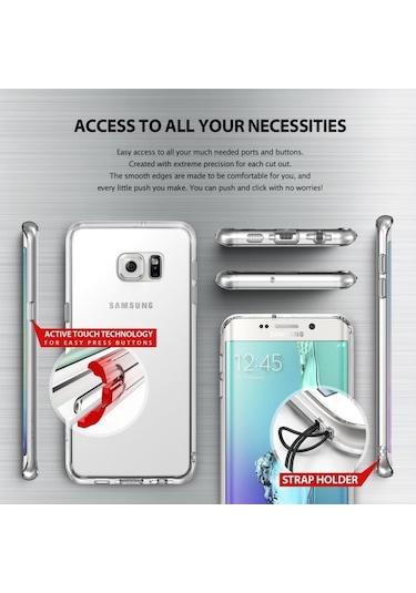 Ringke Fusion Galaxy S6 Edge Plus İle Uyumlu Kılıf Smoke Black