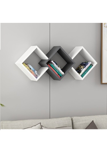 Bmdekor Duvar Rafı Venüs Antrasit