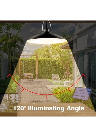 Opulentliving Dayanıklı Güneş Enerjili Led Avize - Bahçe, Kapı, Teras Otomatik Beyaz Beyaz