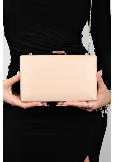 Luvishoes Ivan Koyu Bej Cilt Kadın Abiye Çanta Koyu Bej