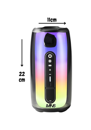 Pluse 7 Ses Bombası/360 Ledli Bluetooth Hoparlör/10saat Kesintisiz Oynatma/4q 15 W 1 Hoparlör