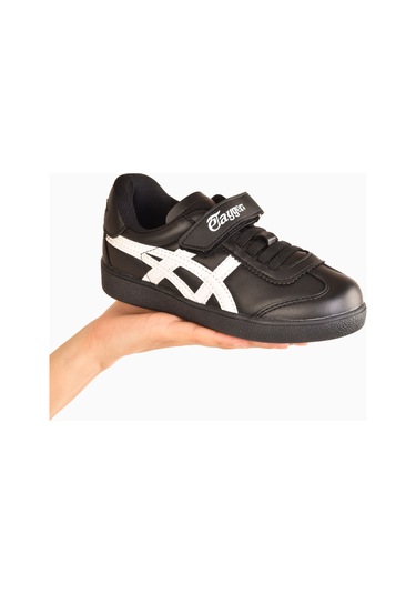 Etayger Çoçuk Kalın Taban Unisex Spor Ayakkabı Kaymaz Taban Sneakers Siyah