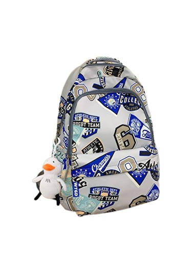 Gençler İçin Şık Ve Dayanıklı Okul Çantası Ortaokul, Lise Ve Üniversite Öğrencilerine Özel Ergonomik Sırt Çantası Gri