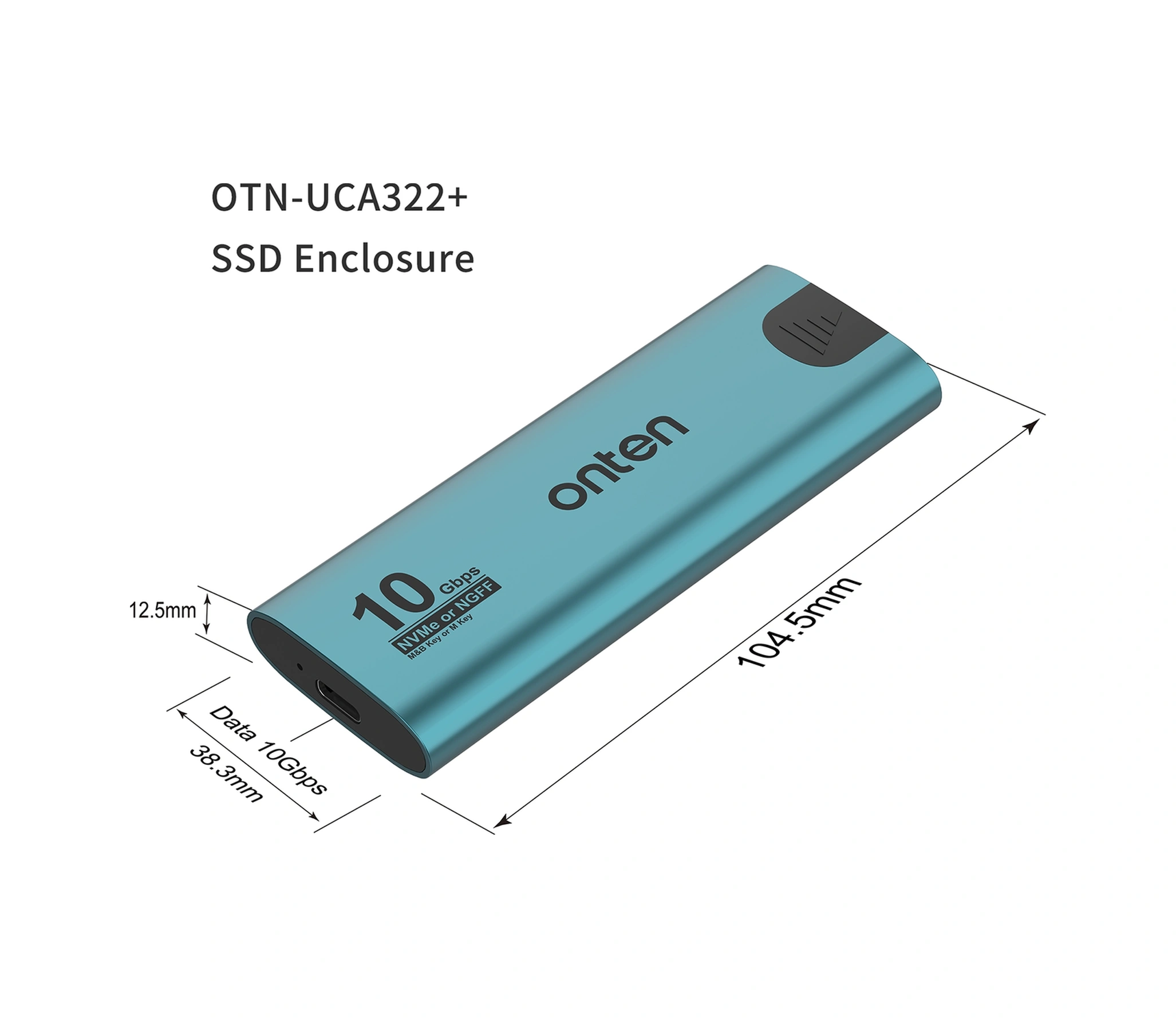 Sones Onten Uca322+ 10gbps M.2 M-anahtar Nvme Ngff Ssd Muhafazası