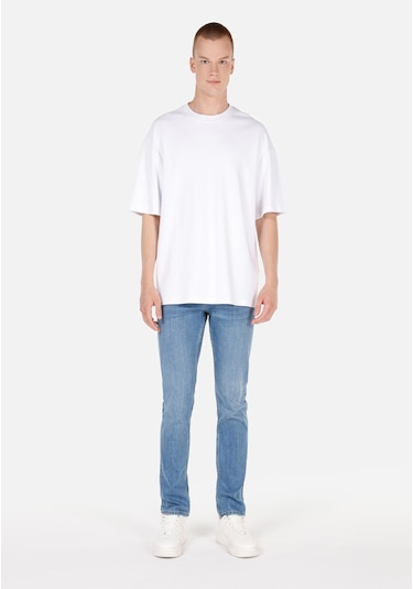 Colins 044 Karl Düz Fit Düşük Bel Düz Paça Jean Mavi Erkek Pantolon Mavi