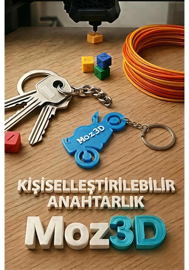 İsimli Motosiklet Anahtarlık Çok Renkli