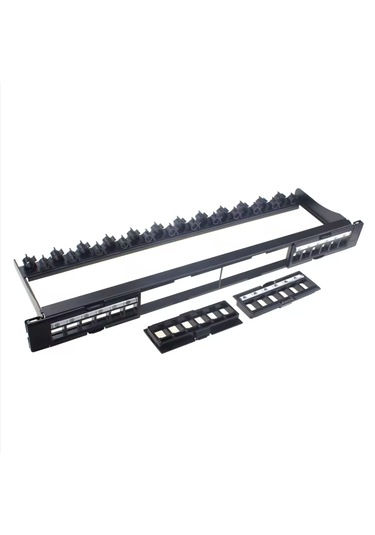 19'' 1u 24 Port Cat6 Utp Moduler Arkası Cırtlı Kolay Montaj Patch Panel