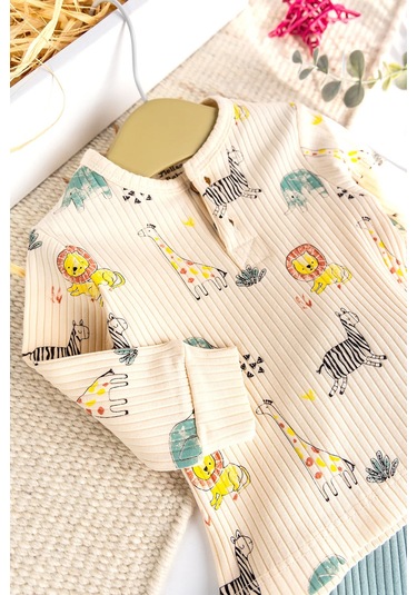 Aslan Temalı Erkek Bebek Takım Yeşil