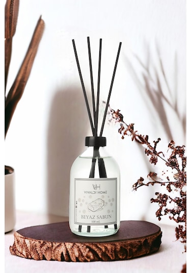 Vivaldi Home Beyaz Sabun Çubuklu Oda Kokusu Esansiyel Uçucu Yağ 100 ML