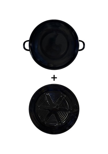 Nishev Hanımeli Emaye Kavurma Saç Tava + Közmatik 28cm