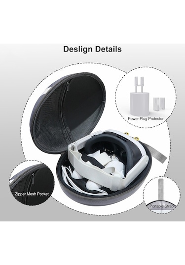 Pazly Jys Jys-mq008 Meta Quest 3 Vr Gözlük Koruma Yastığı Darbeye Dayanıklı Taşıma Çantası Taşınabilir Sert Kabuk Çanta - Logo / Siyah Logo / Siyah