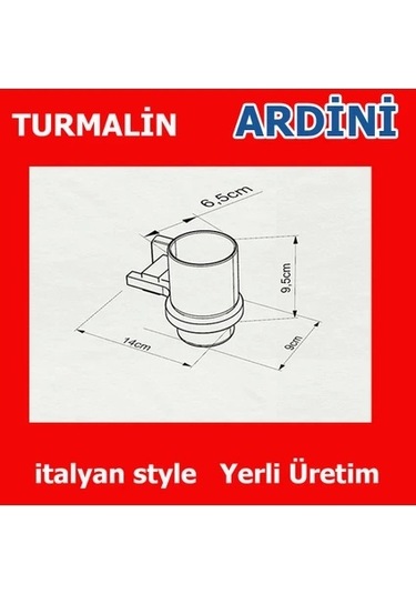 Turmalin Diş Fırçalık Siyah Çok Renkli