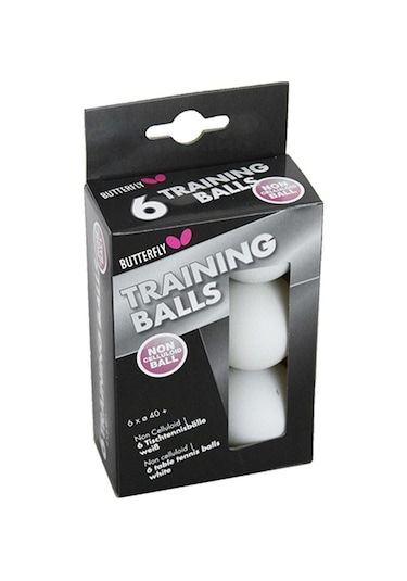 Butterfly 40+ 6'lı Masa Tenisi Beyaz Antrenman Topu 85140