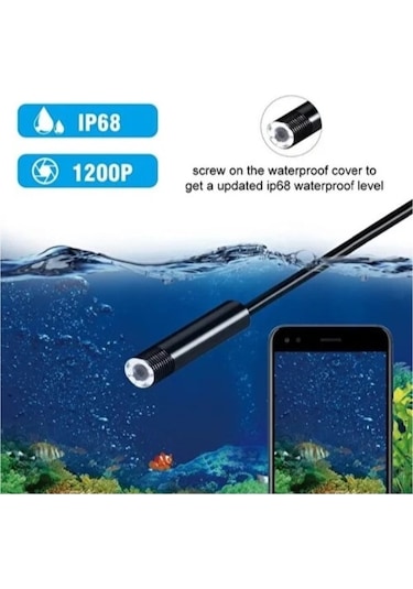 Xianwen Wi-fi İle Çalışan Endoskop Yılan Kamera 10 Metre Sert