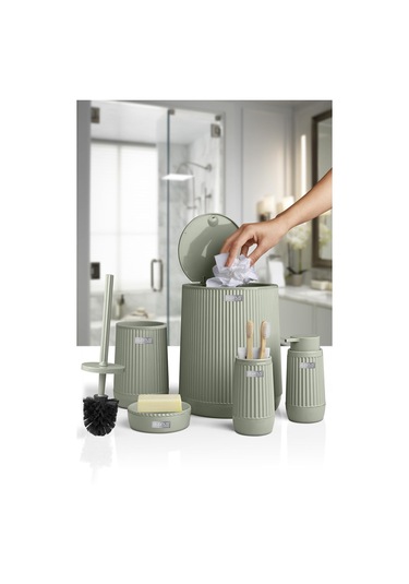 Okyanus Home Nida Yeşil 5'li Banyo Seti Yeşil