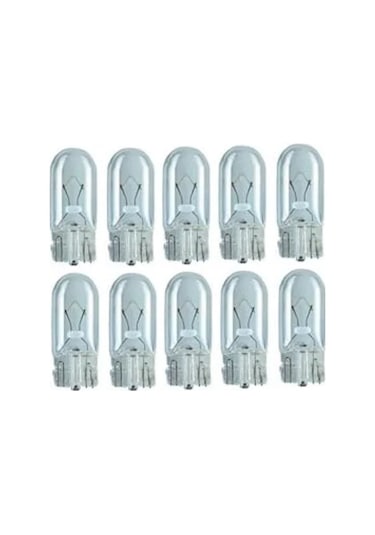 10 Adet W5w T10 Dipsiz Ampul, 12v 5w -