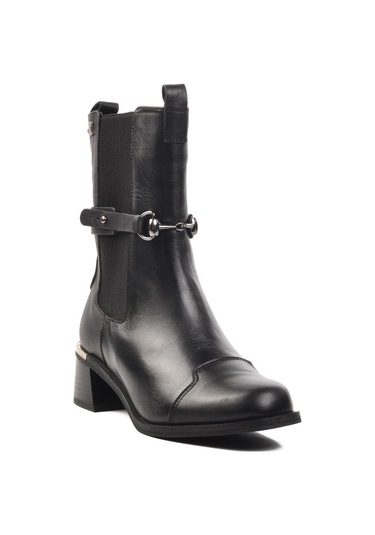 Venüs 2352402k Kadın Hakiki Deri Tokalı Klasik Bot Siyah