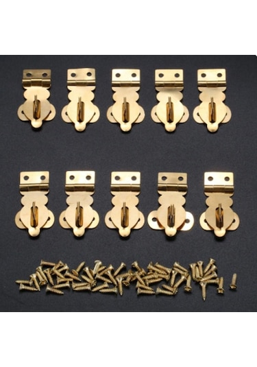 6 Adet Vidalı Pirinç Asma Kilit Hasp Yakalama Toka Dayanıklı Ahşap Kutu