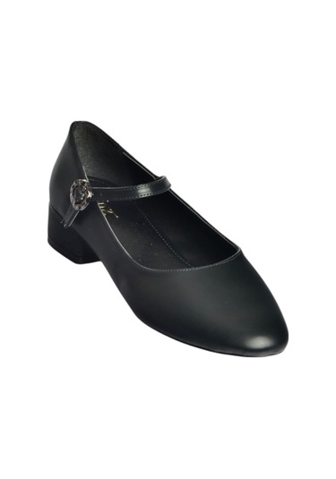 Fox Shoes V250660809 Siyah Kalın Alçak Topuklu Kadın Ayakkabı Siyah