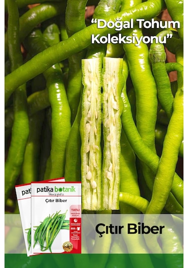 150 Adet Yerli Ata Çıtır Biber Tohumu Sivri, Tatlı