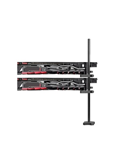 Gm962 Dikey Ekran Kartı Sabitleyici, Alüminyum Alaşım Soğutucu Ve Çift Destekli Montaj Sistemi, Siyah