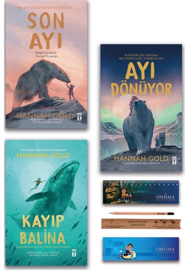 Genç Timaş Ayı Dönüyor - Son Ayı - Kayıp Balina - Hannah Gold Set 3 Kitap