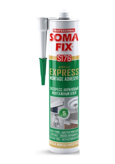 24 Adet 310 Ml Somafix Beyaz Express Montaj Yapıştırıcı Beyaz