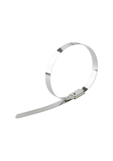 Paslanmaz Çelik Kablo Bağı Cırt Kelepçe 7,9x300 Metalik 304 Kalite Tork 100 'lü Paket