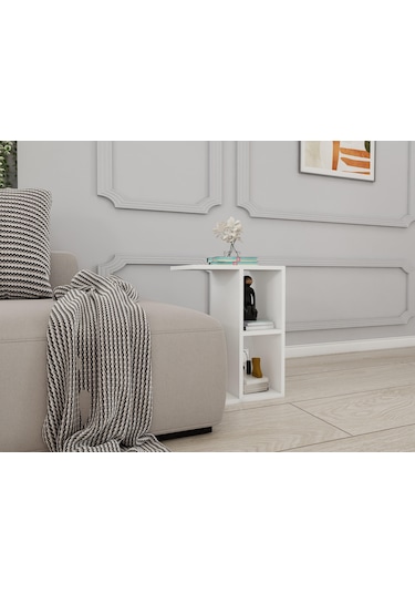 İvriz Yan Sehpa Beyaz Renk