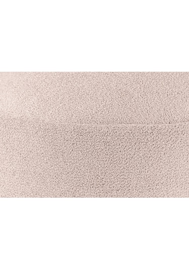 Gazzini Furniture Diana Slim Line Luxury Puf Havlu Kumaş Silindir Makyaj Masası Pufu Krem