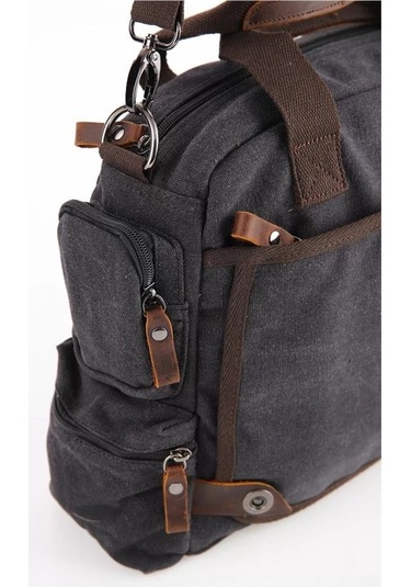 ÇÇS 31352 Kanvas Omuz Askılı Evrak Çantası Siyah