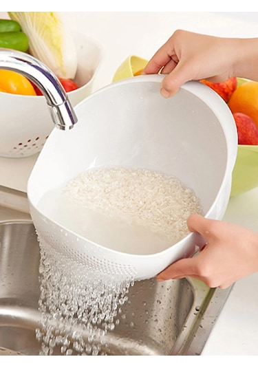 Lichen 1 Adet-sergi Pirinç Kasesi Drenaj Sepeti Meyve Kasesi Beyaz