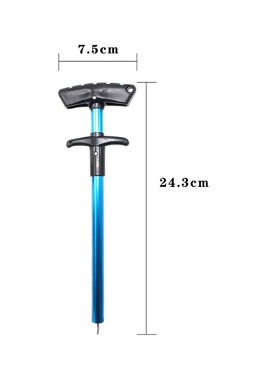 Alüminyum Alaşım Dekuplör T Şeklinde Balık Kancası Çıkarıcı Deniz Balıkçılığı Ekipmanı 24 X 7,5cm, Boyut:mavi